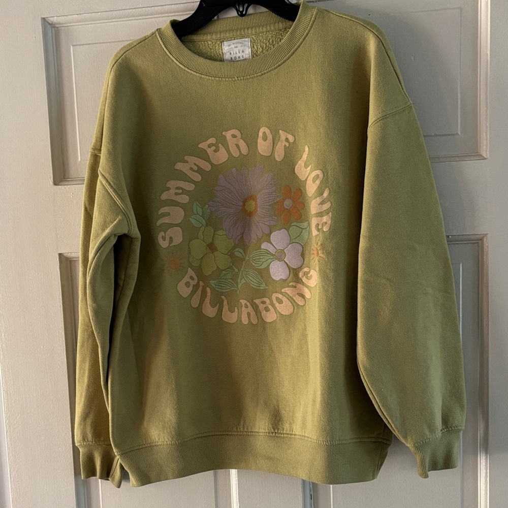 Billabong Floral Graphic Women's Sweater - Olive